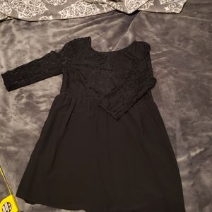 3/4 Lace Sleeve Mini-Dress